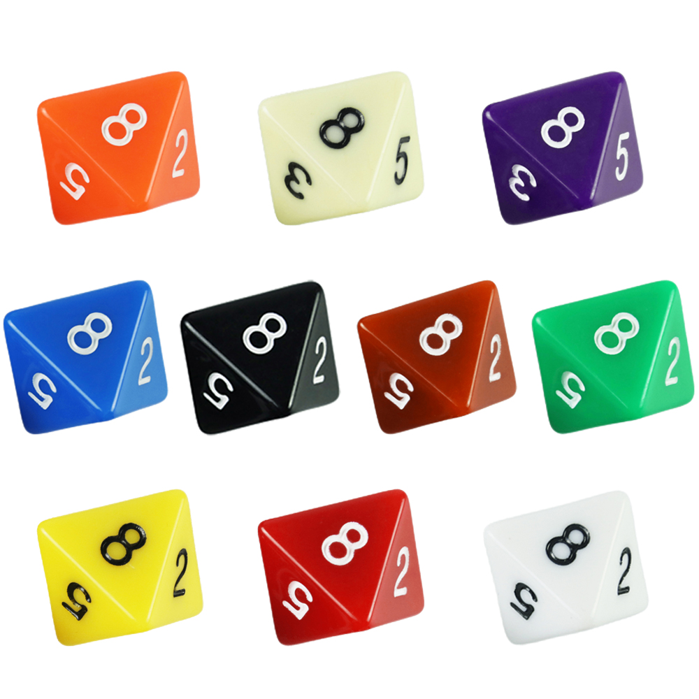 Board Game Pandemic - D8 Polyhedral Dice Set 10pcs Opaque