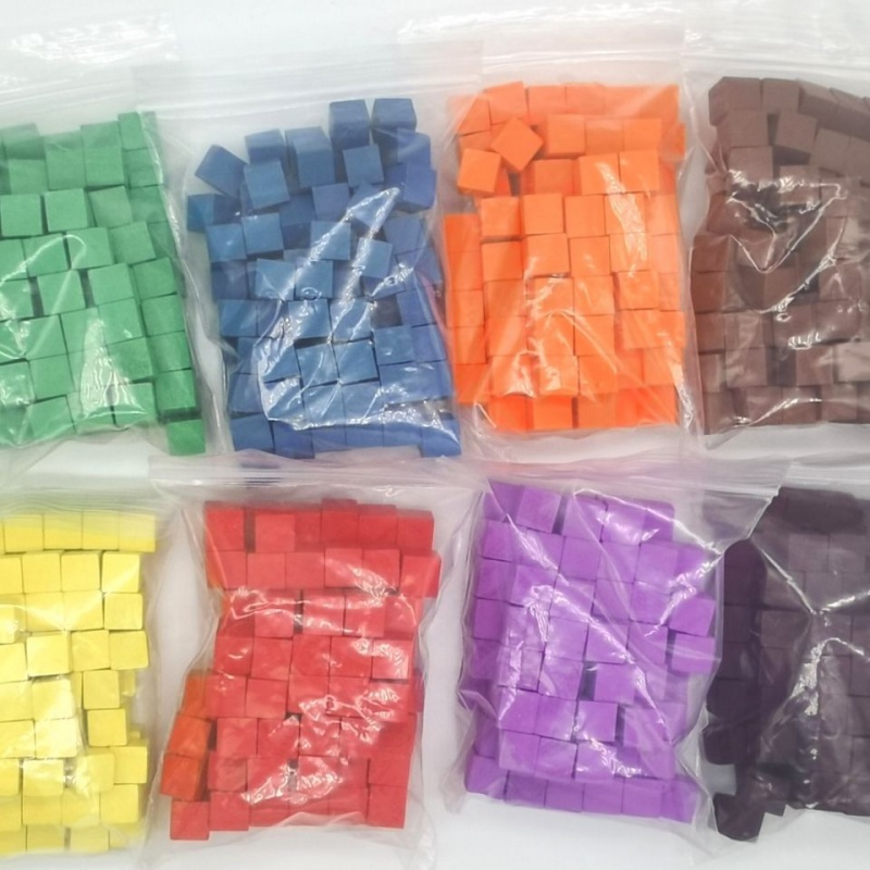 Board Game The Sims - 100Pcs/lots 10mm Wood Cubes Colorful Dice