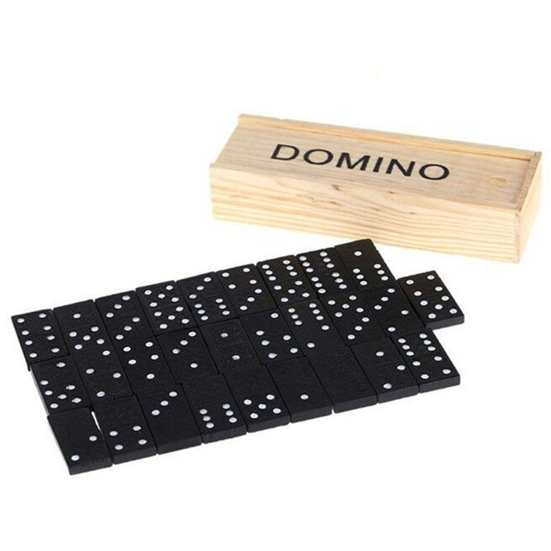Board Game Quarto - 28pcs/Set Wooden Domino Board Games Table