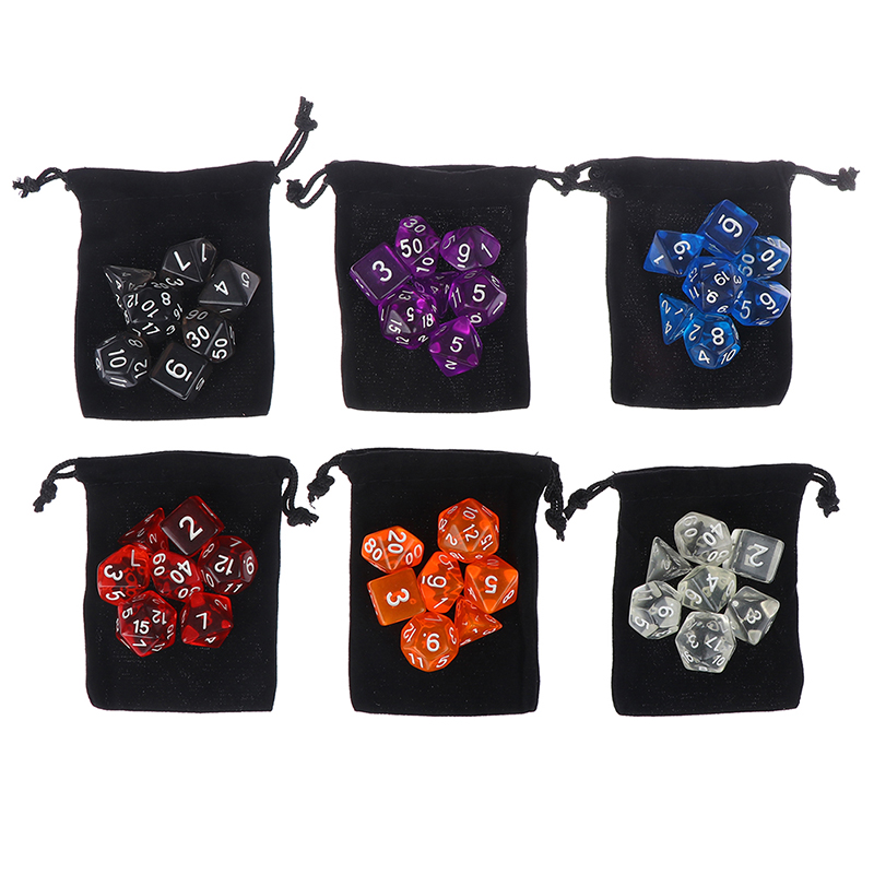 Board Game Pandemic - 7pcs/set DnD Polyhedral Dice Set for