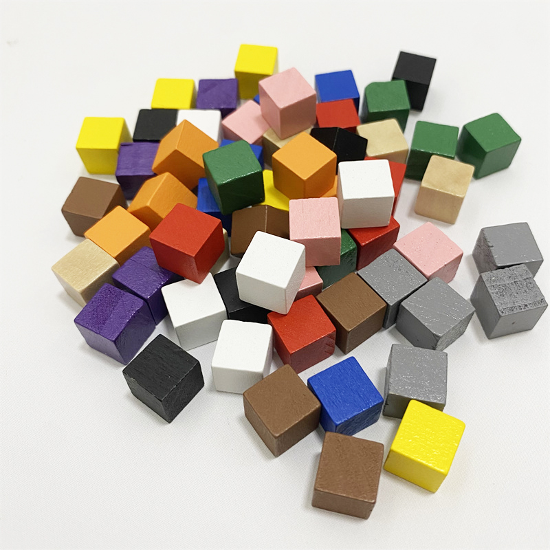 Board Game The Sims - 50Pcs/lots 10mm Colorful Wood Dice Cubes