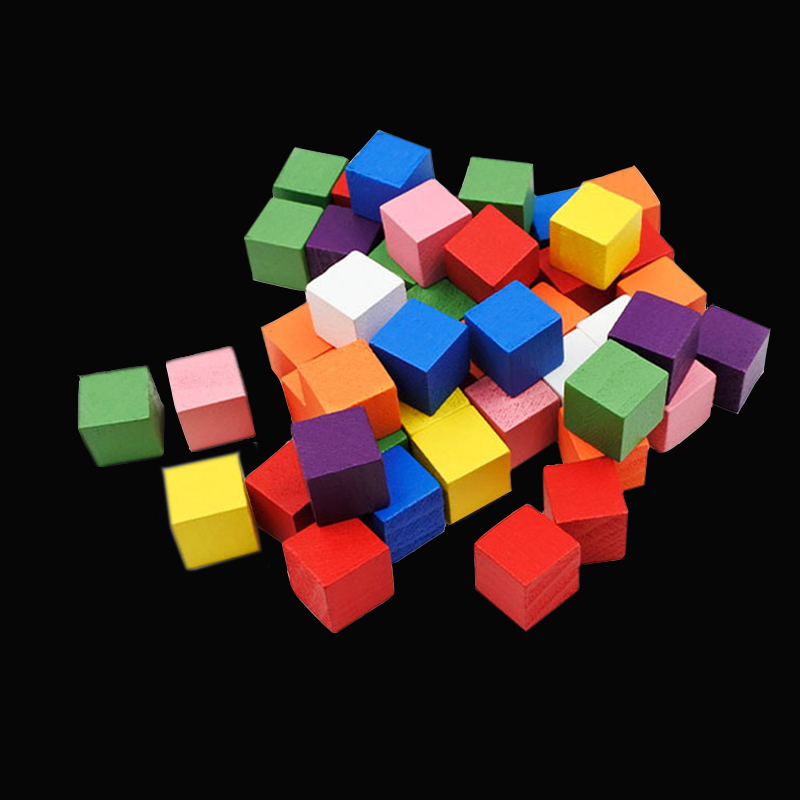 Board Game The Sims - 100Pcs/lots 14colors 10mm Cube Wood Cubes