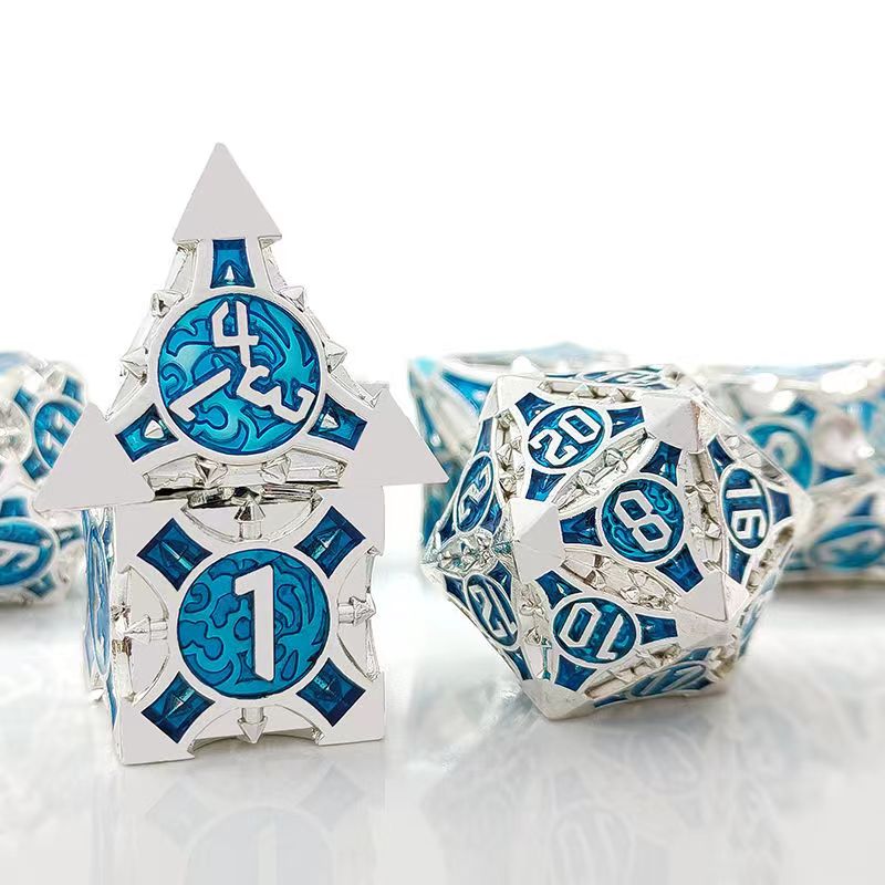 7 Pcs Cosplay D4-D20 DND Brass - Board Game Rpg ulasan dan harga