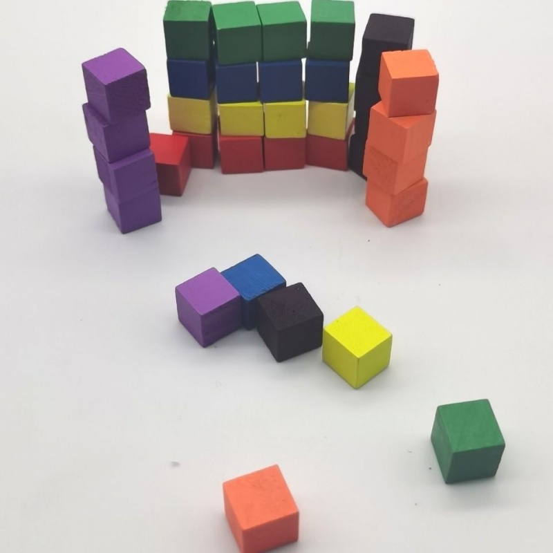 100Pcs/lots 10mm Wood Cubes Co - Board Game The Sims ulasan dan harga