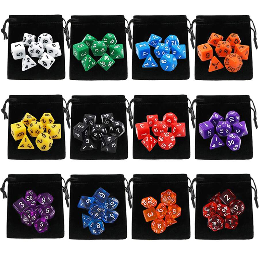 7pcs Polyhedral Dice & Black V - Board Game Pandemic ulasan dan harga