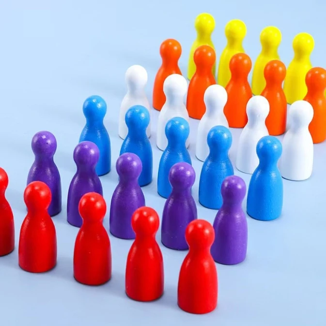 100 Pcs Colorful Wooden Chess  - Board Game The Sims ulasan dan harga