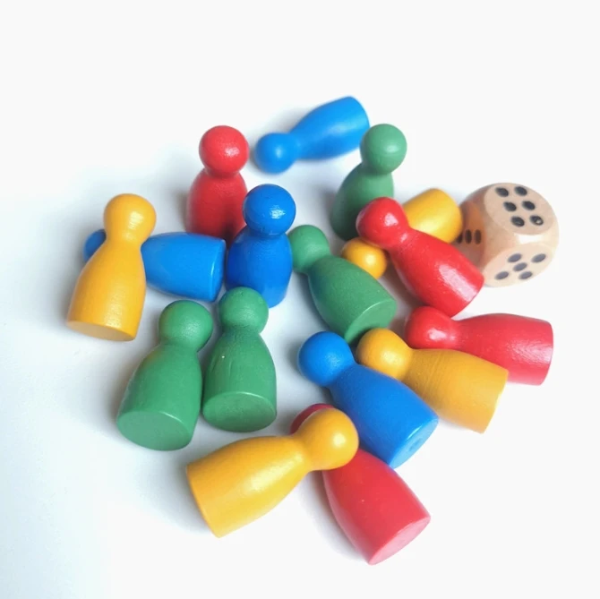 100 Pcs Colorful Wooden Chess  - Board Game The Sims ulasan dan harga