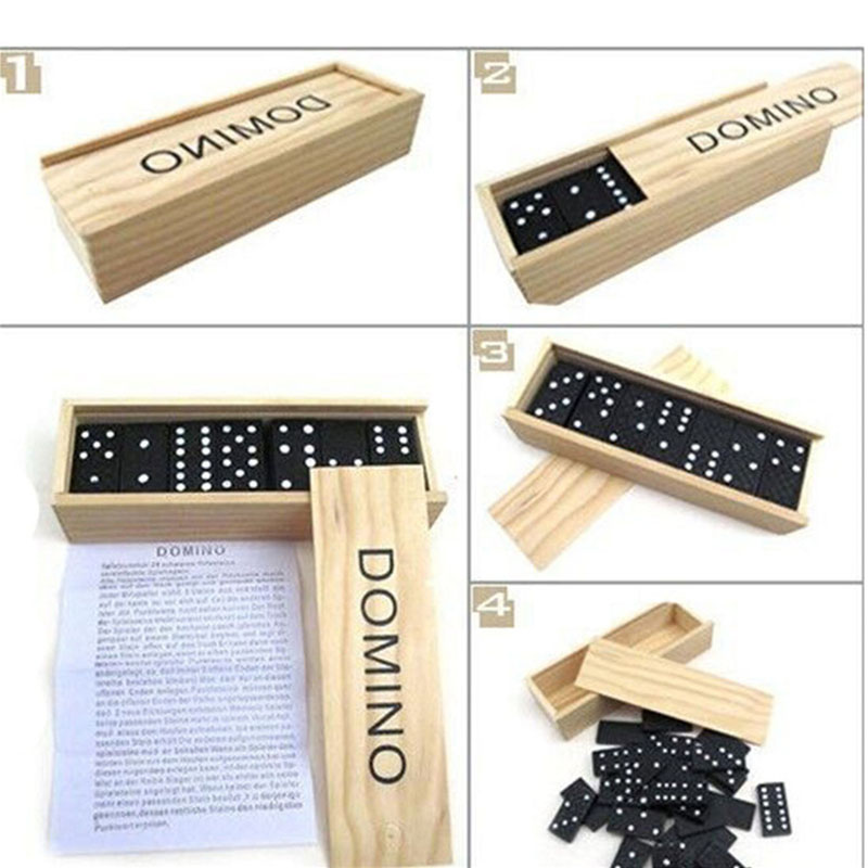 28pcs/Set Wooden Domino Board  - Board Game Quarto ulasan dan harga