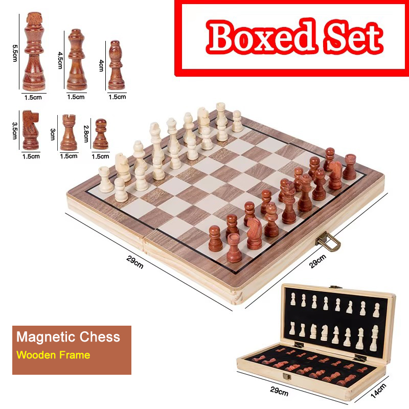 Magnetic Wooden Folding Chess  - Board Game Yearbook ulasan dan harga