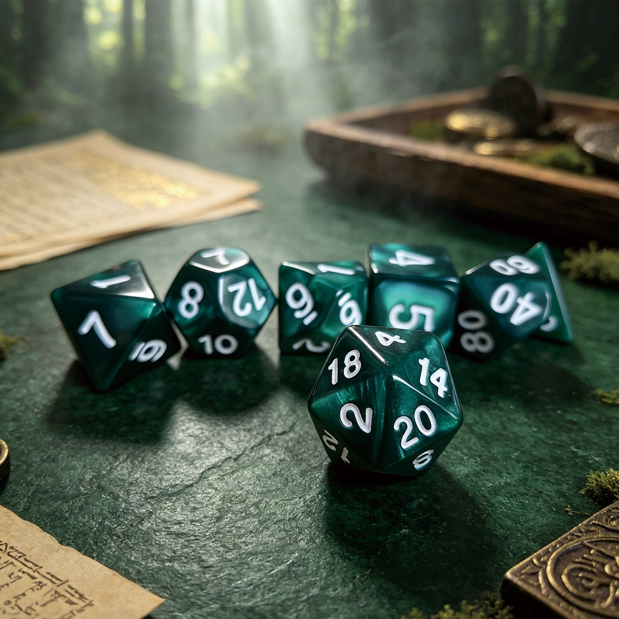 7Pcs/Set Polyhedral Marble Eff - Board Game Pandemic ulasan dan harga