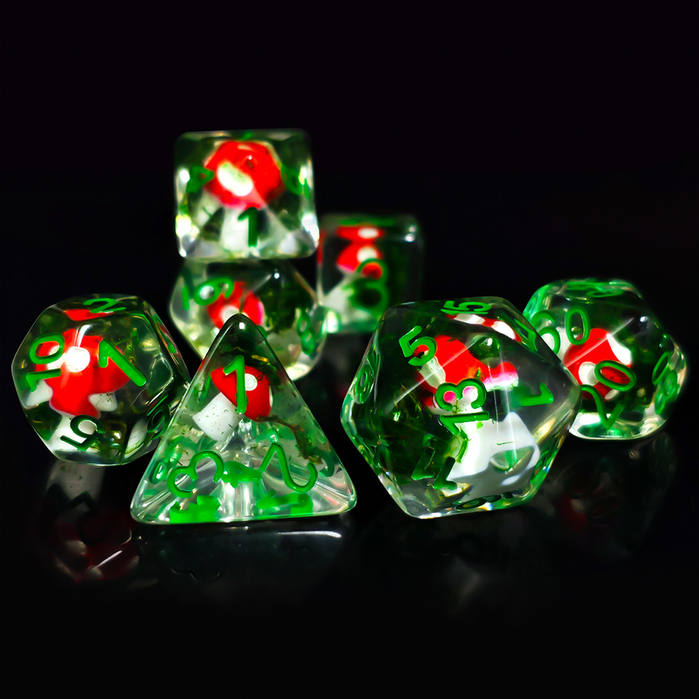 7Pcs/Set DND Dice Transparent  - Board Game Rpg ulasan dan harga