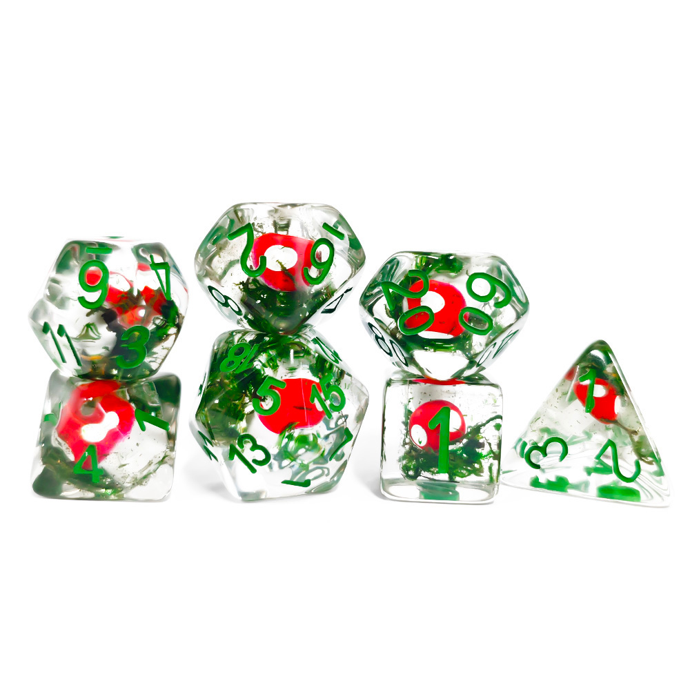 7Pcs/Set DND Dice Transparent  - Board Game Rpg ulasan dan harga