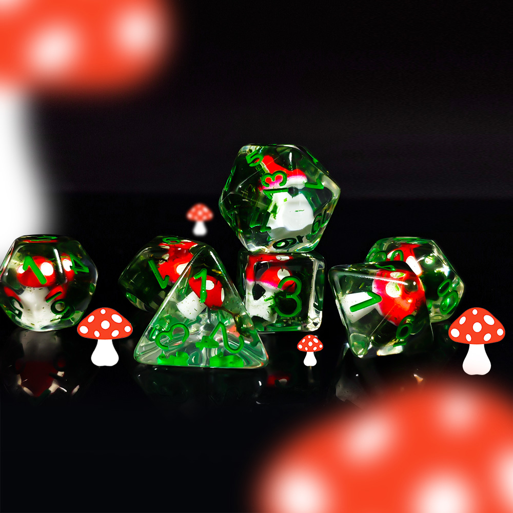 7Pcs/Set DND Dice Transparent  - Board Game Rpg ulasan dan harga