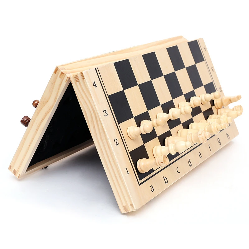 Magnetic Wooden Chess Set Fold - Board Game Yearbook ulasan dan harga