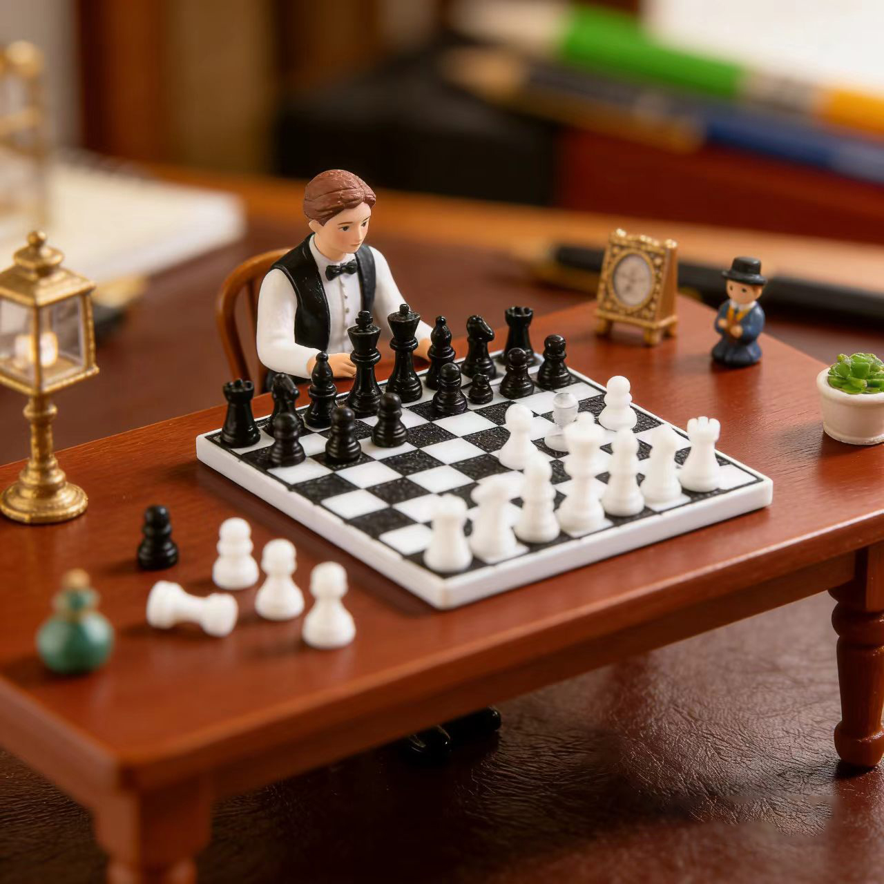 1set/Miniature black and white - Board Game Is ulasan dan harga