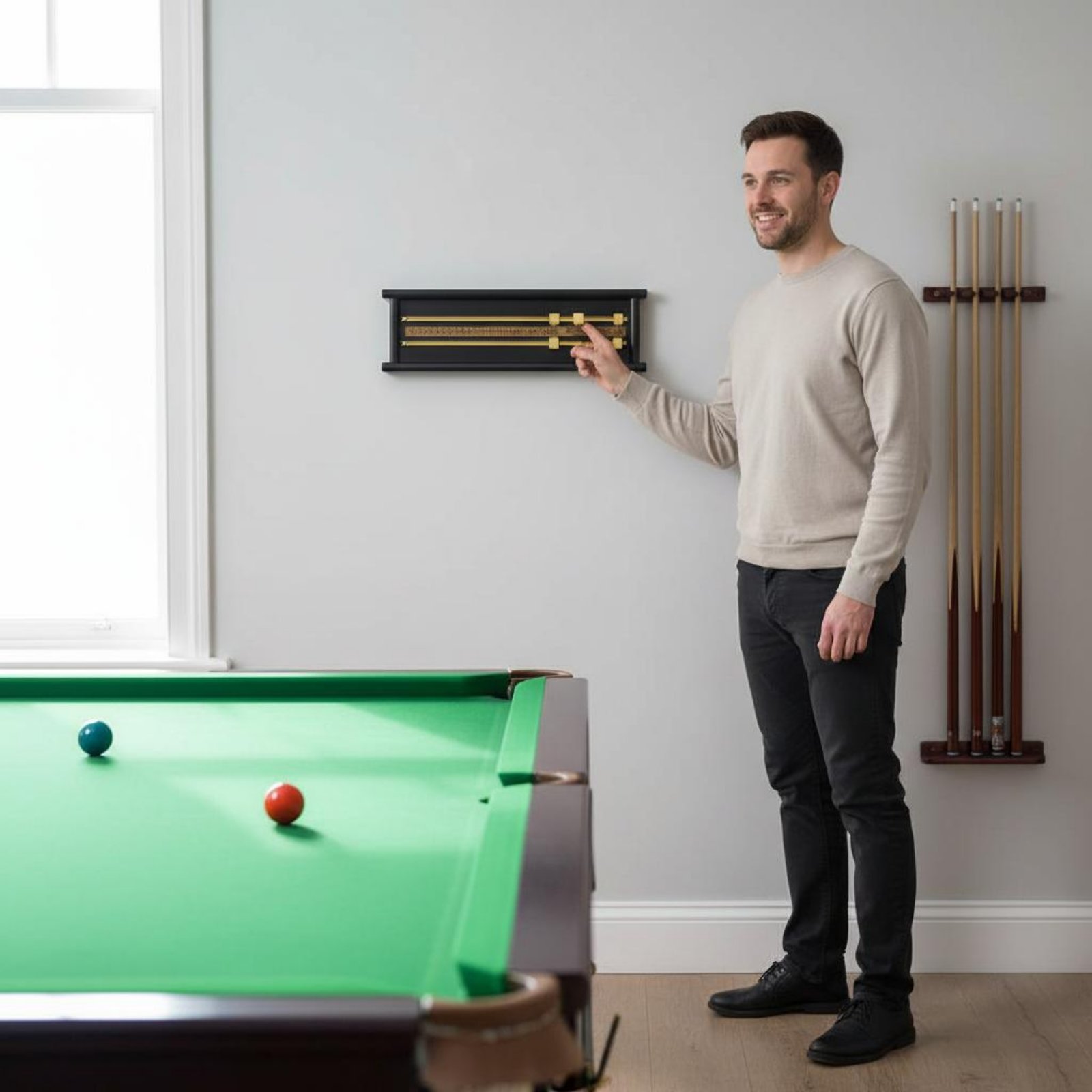 Wooden Snooker Scorer Dual Rai - Board Game For 2 Players ulasan dan harga