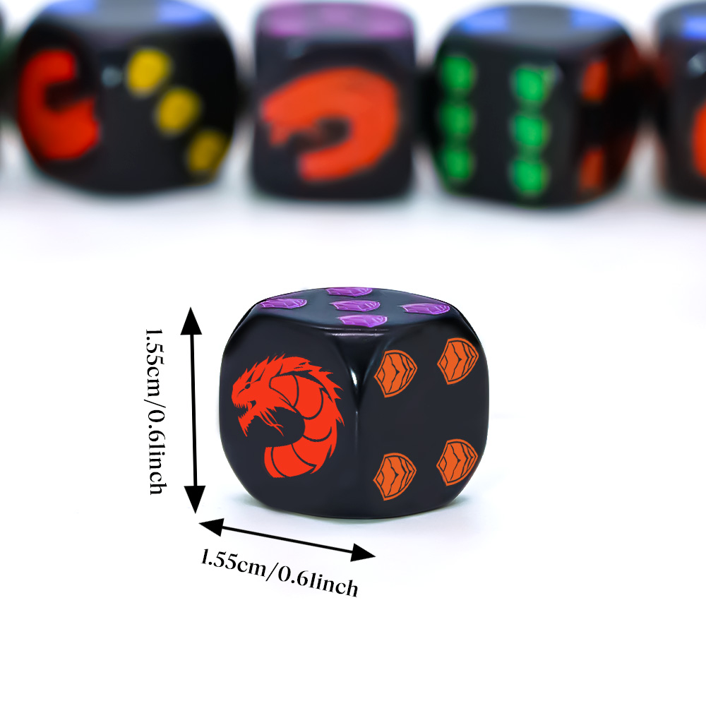 6Pcs Dragon Shield Crest Polyh - Board Game Rpg ulasan dan harga