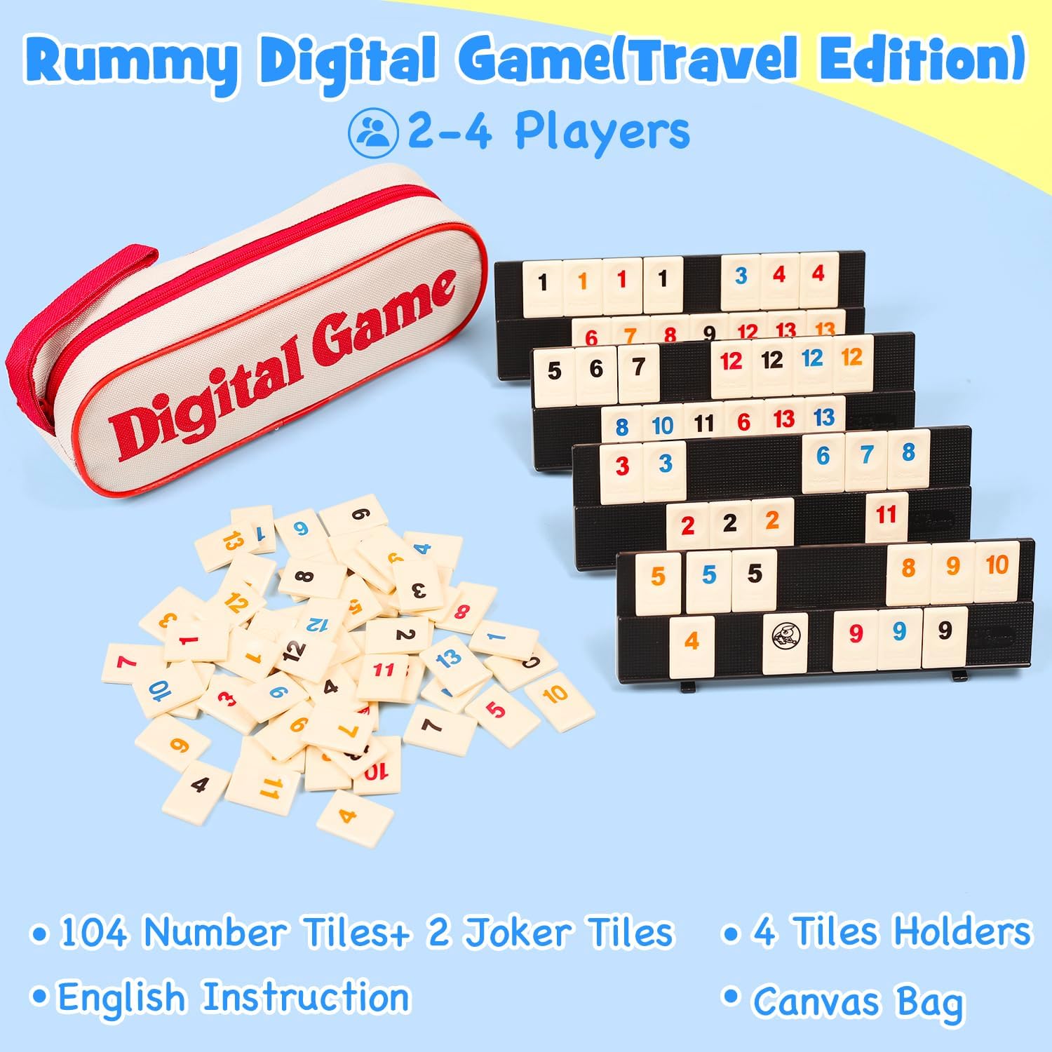 Rummy Cube Game with 4 Racks,  - Board Game Zone ulasan dan harga